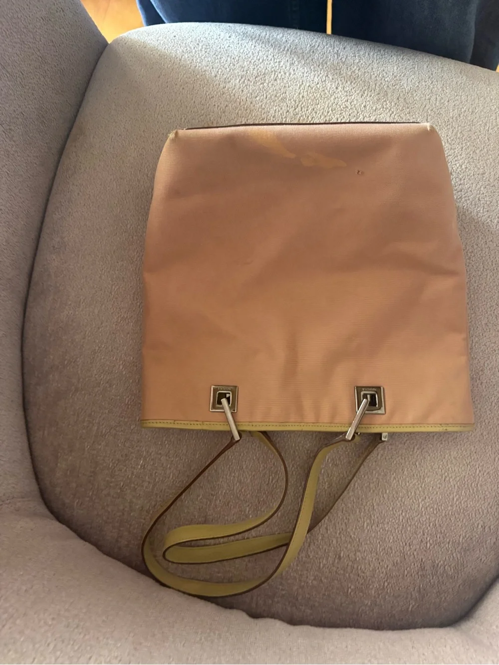 Rare Vintage Gucci Tom Ford Era Pink Nylon/Canvas Minimalist Tote Bag